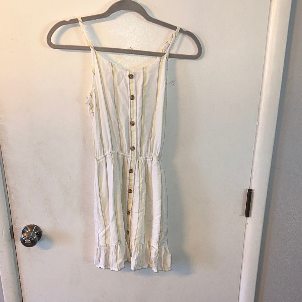 White and yellow Abercrombie button-Down Sundress